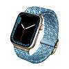 Фото — Ремешок для смарт-часов Uniq для Apple Watch 41/40/38 mm ASPEN Design Strap Braided, голубой